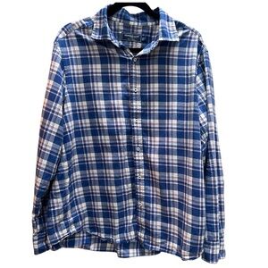 Men’s Vineyard Vines Blue Plaid with Cashmere Button Down Shirt